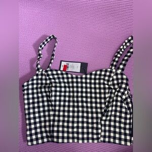 Dynamite Monochrome Checkered Camisole